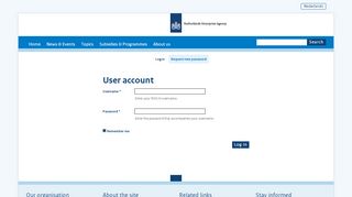 
                            8. User account | RVO.nl
