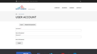 
                            7. User account | Saint-Gobain North America