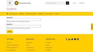 
                            2. User account - Students | Universiteit Utrecht - UU student