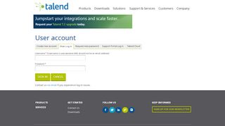 
                            1. User account | Talend