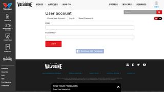
                            1. User account | Team Valvoline