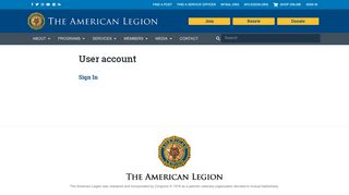 
                            1. User account | The American Legion