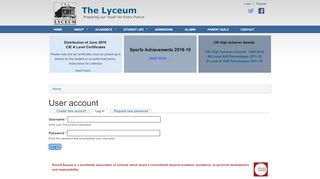 
                            8. User account | The Lyceum