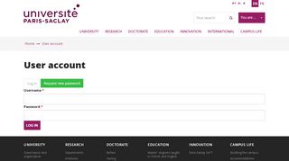 
                            3. User account | Université Paris Saclay