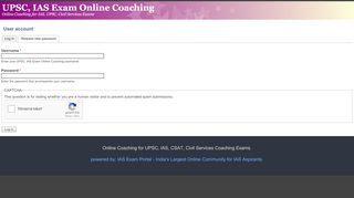 
                            9. User account | UPSC, IAS Exam Online Coaching