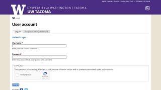 
                            4. User account | UW Tacoma