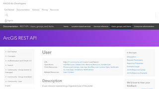 
                            8. User—ArcGIS REST API: Users, groups, and content | ArcGIS for ...