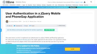 
                            5. User Authentication in a jQuery Mobile and ... - DZone