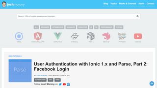 
                            8. User Authentication with Ionic and Parse, Part 2: Facebook Login ...
