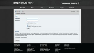 
                            2. User Control Panel - Login - Prepar3D Forums