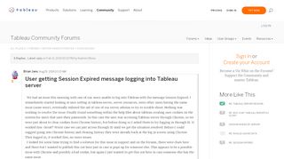 
                            7. User getting Session Expired message ... - Tableau Software