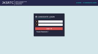 
                            1. USER HOME - jksrtc.examinationsolutions.in