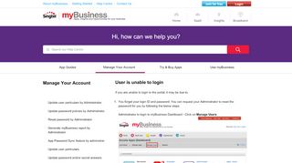 
                            5. User is unable to login | myBusiness Network - myBusiness - Singtel