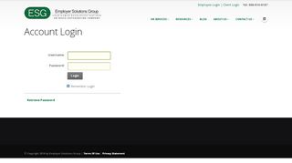 
                            6. User Log In - Employer Solutions Group