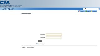 
                            1. User Log In - My CWA - Chester Water Authority