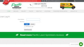 
                            2. User Log In - Pacific Lawn Sprinklers