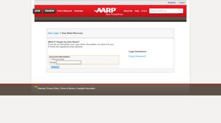 
                            5. User Login AARP