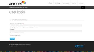 
                            3. User login | Aeronet Communications