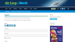 
                            6. User Login | Air Cargo World