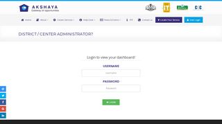 
                            7. User Login - Akshaya Web Portal - Gateway of Opportunities