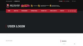 
                            2. User Login | AMC College