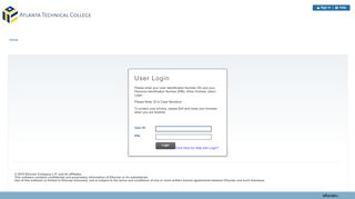 
                            2. User Login - Atlanta Technical College