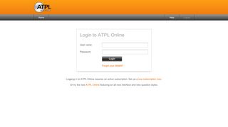 
                            1. User login - ATPL Online