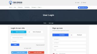 
                            6. User Login – Careerfy Job Board