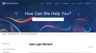 
                            3. User Login Element - ThemeFusion