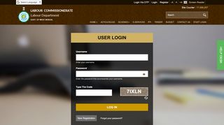 
                            7. User Login | Government Of West Bengal - Labour Commissionerate