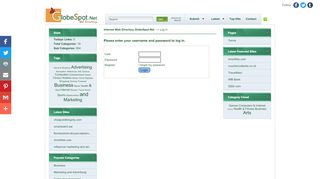 
                            4. User Login - Internet Web Directory GlobeSpot.Net
