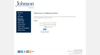 
                            1. User Login - Johnson University