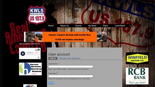 
                            8. User login | KWLS Radio | Wichita Kansas