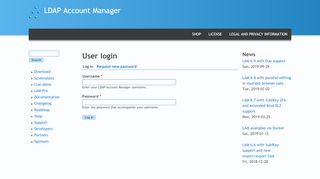
                            7. User login | LDAP Account Manager