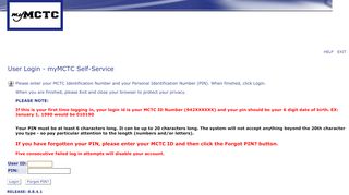 
                            6. User Login - myMCTC Self-Service