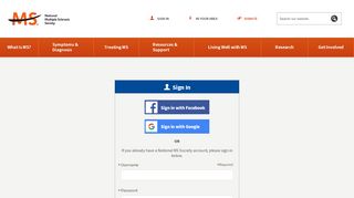 
                            1. User Login - National Multiple Sclerosis Society