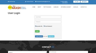 
                            3. User Login - New Akash Defence Academy