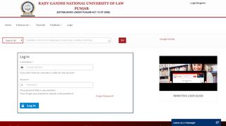 
                            9. User Login | Rajiv Gandhi National University Of Law