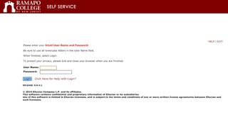 
                            6. User Login - Ramapo College Information System