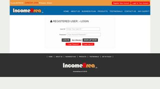 
                            3. User Login / Register - IncomeArea.in