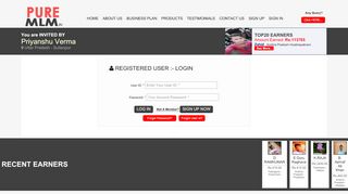 
                            6. User Login / Register - PureMLM