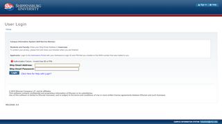 
                            5. User Login - Shippensburg University