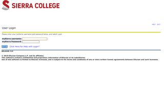 
                            3. User Login - Sierra College