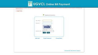 
                            5. User Login - UGVCL