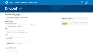 
                            5. user_login | user.module | Drupal 7.x | Drupal API