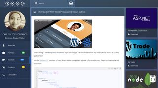 
                            6. User Login With Wordpress using React Native | Carlo Fontanos