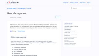 
                            9. User Management – aXcelerate Support