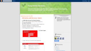 
                            2. USER MANUAL (AMR Web Access - Dealers) - Fang Online ...