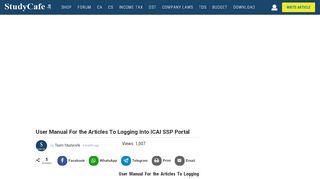 
                            5. User Manual For the Articles To Logging Into ICAI …