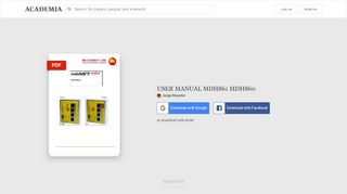 
                            5. USER MANUAL MDH861 MDH860 | Jorge Maestre - Academia.edu